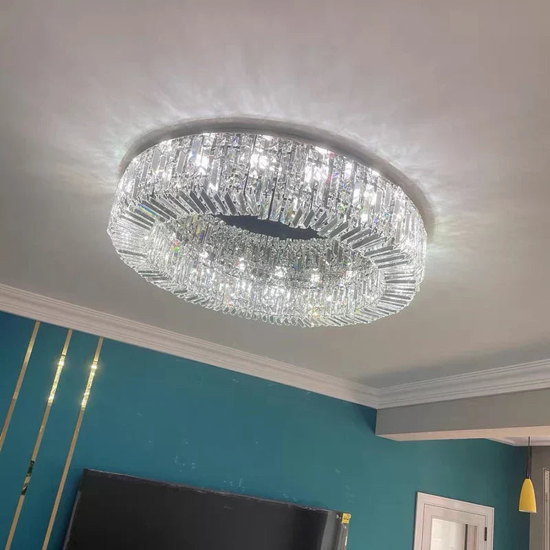 DecorBites™ Elegant Gold Crystal Chandelier Ceiling Light for Luxury Home Decor