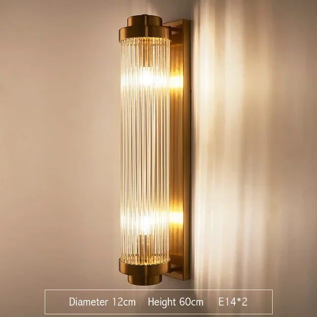 DecorBites™ Gold Crystal LED Wall Lights for Bedroom Decoration