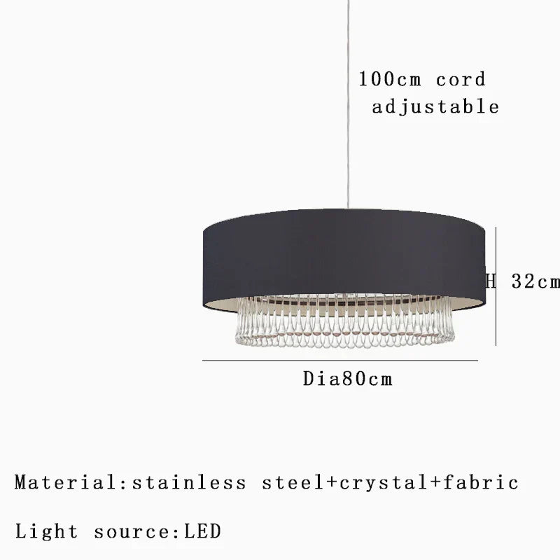DecorBites™ Crystal Pendant Chandelier with LED Lighting