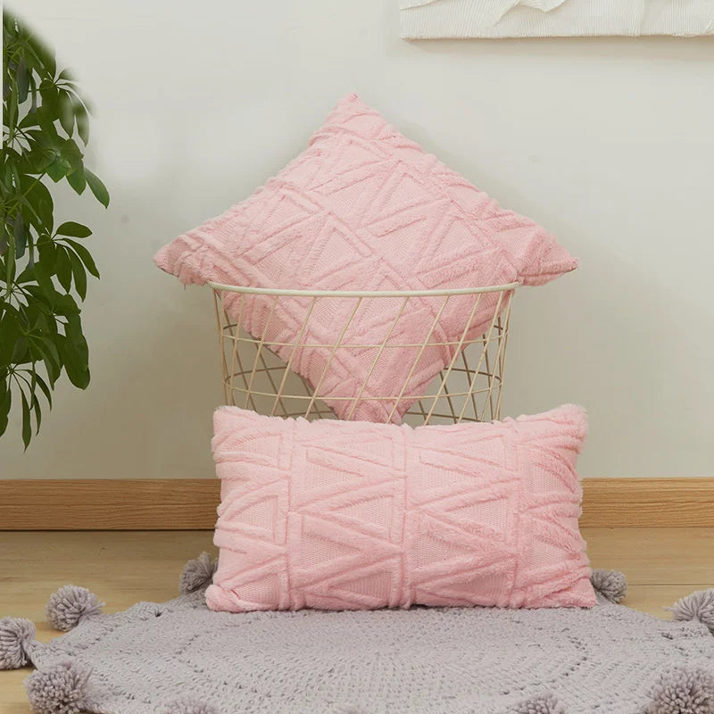 DecorBites™ Diamond Solid Embroidery Cushion Cover - Modern Home Decor
