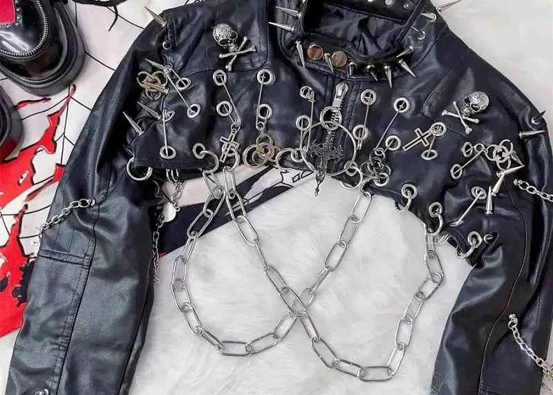 Gothic Lolita Streetwear Y2K Spike Jacket