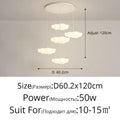 DecorBites™ Cloud White Floating Pendant Chandelier for Dining Room, Kitchen Island, Indoor Lighting