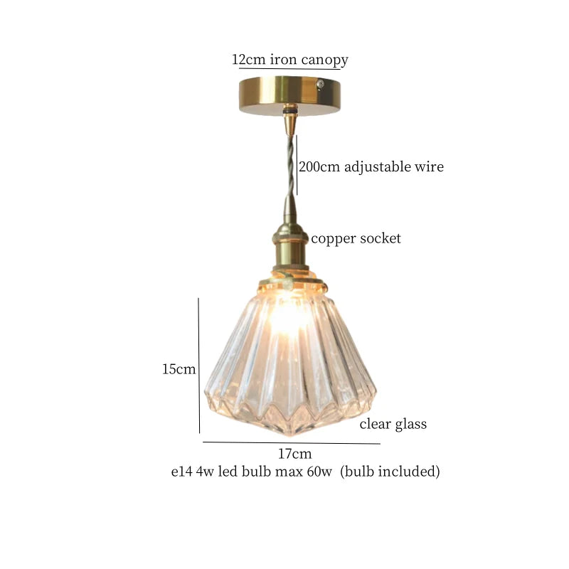 DecorBites™ Glass Pleats LED Pendant Lights for Home and Commercial Spaces