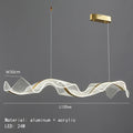 DecorBites™ LED Acrylic Chandelier Dining Room Light Fixtures Adjustable Kitchen Hanging Lamp