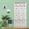 DecorBites™ Lace Embroider Anti-Mosquito Net Door Curtains - Pleated Design for Light and Air Flow
