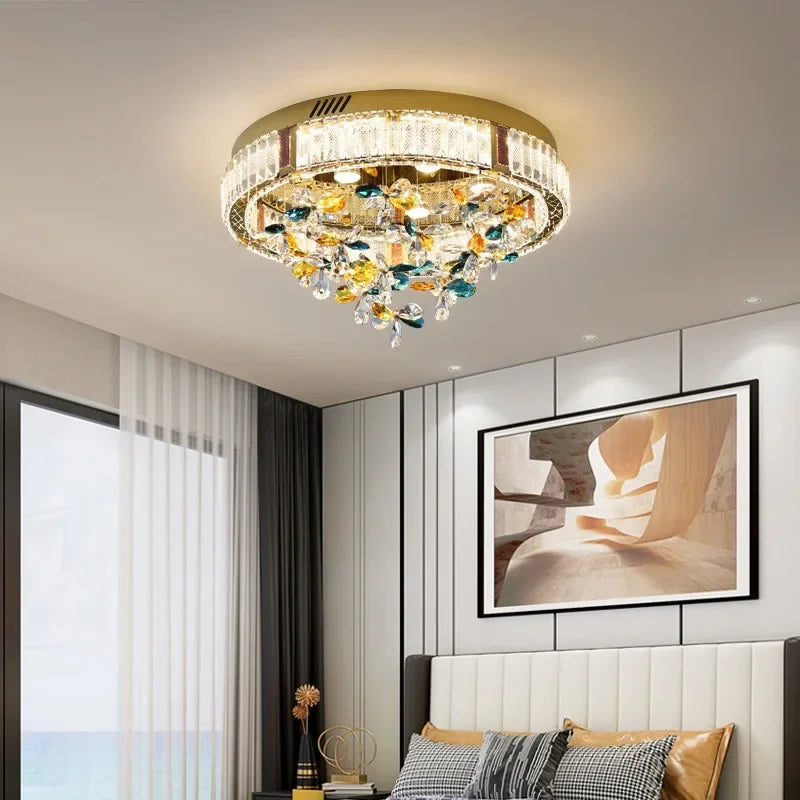 DecorBites™ Crystal Flower LED Ceiling Light - Modern Home Decor.