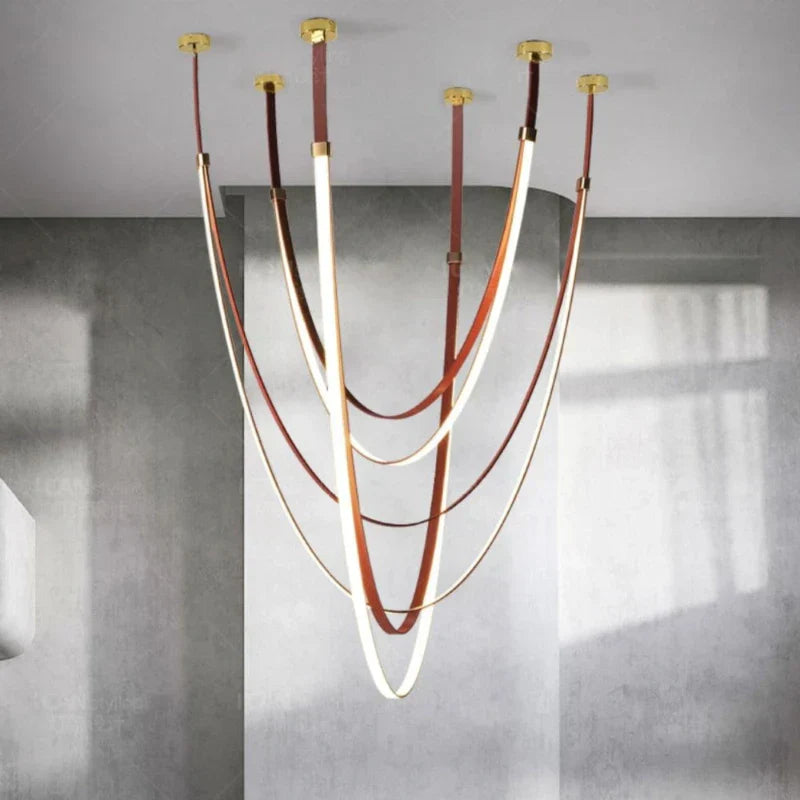 DecorBites™ LED Long Strip Chandelier for Modern Living Room and Villa