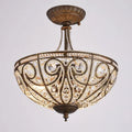 DecorBites™ Luxe Crystal Semi Chandelier for Bedroom, Restaurant, Aisle - European Retro Style