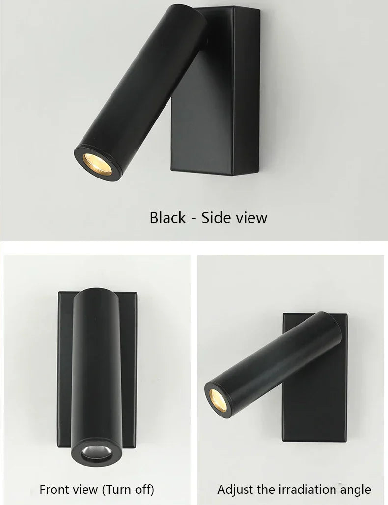DecorBites™ Adjustable Angle LED Wall Lamp for Bedside Reading & Bedroom Ambiance