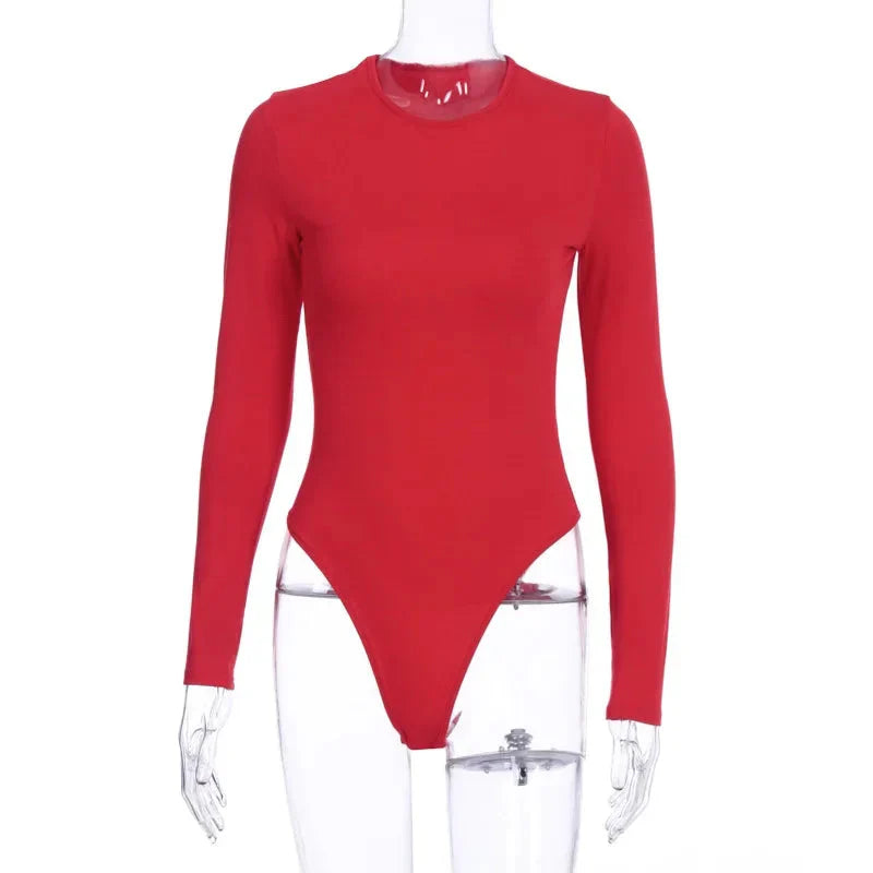Fall Classic Long Sleeve Streetwear Bodysuit