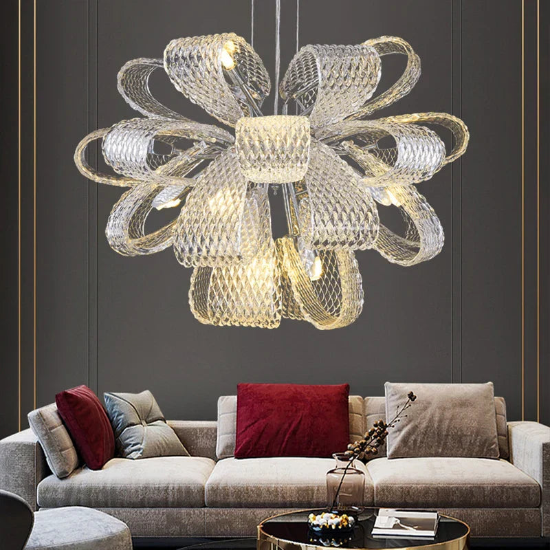 DecorBites™ Glass Pinecone LED Chandelier: Modern Art Deco Pendant Lighting