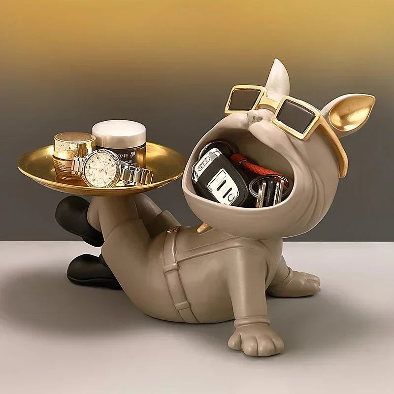 DecorBites™ French Bulldog Resin Statue for Stylish Living Room Decor