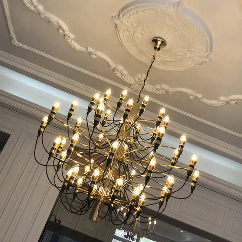 DecorBites™ LED Candle Chandelier: Elegant Italian Design Pendant Light for Home Decor