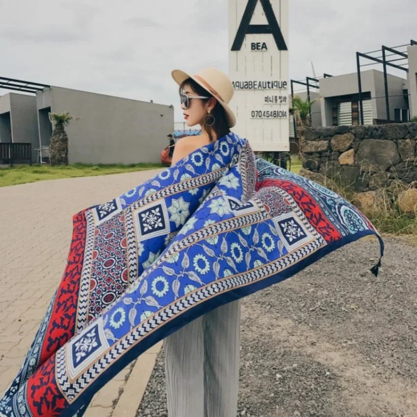 Large Boho Cotton Beach Sarong
