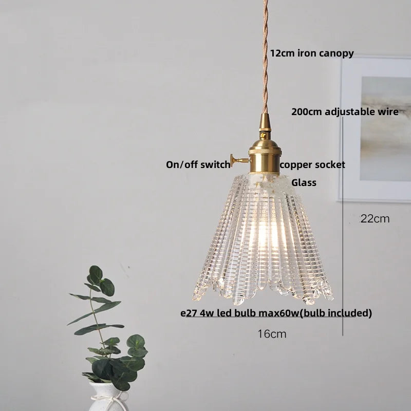 DecorBites™ Green Glass Adjustable LED Pendant Lamp - Modern Nordic Hanging Light