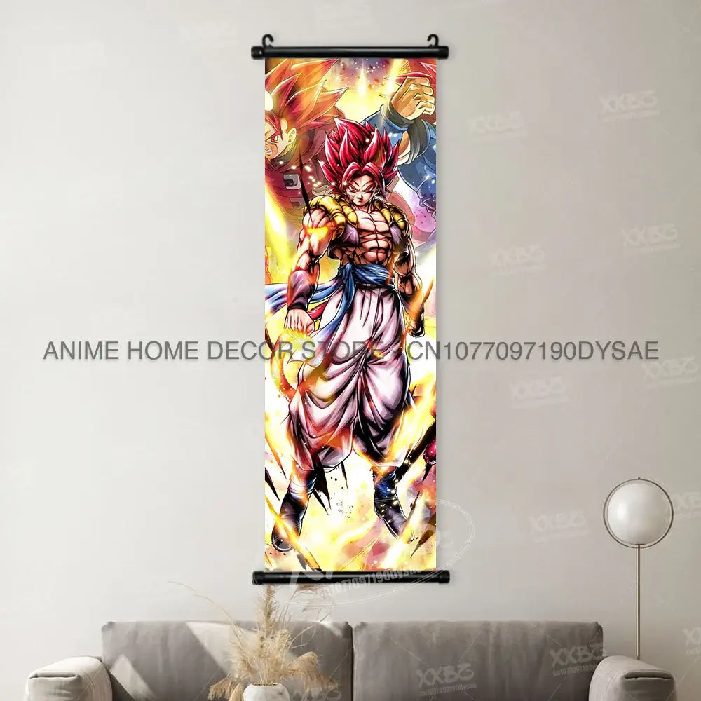 Dragon Ball Posters: Goku & Vegeta Hanging Scroll Wall Art