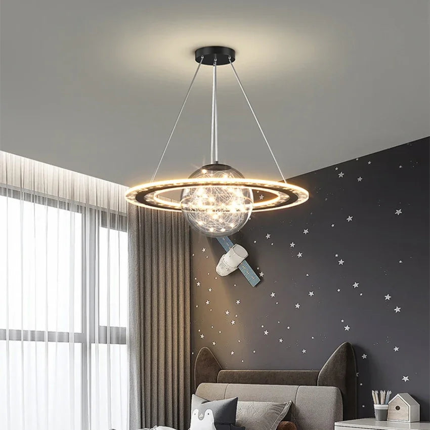 DecorBites™ Golden Acrylic LED Chandelier for Luxury Interior Lighting