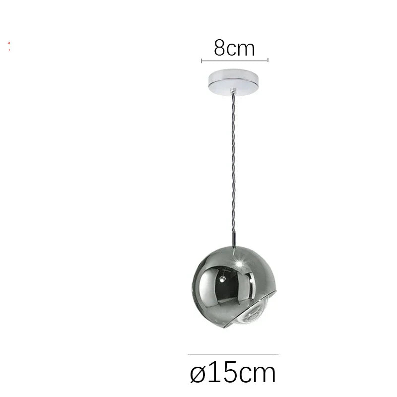 DecorBites™ Gold Chrome Ball Pendant LED Light for Kitchen, Bedroom, Dining Room