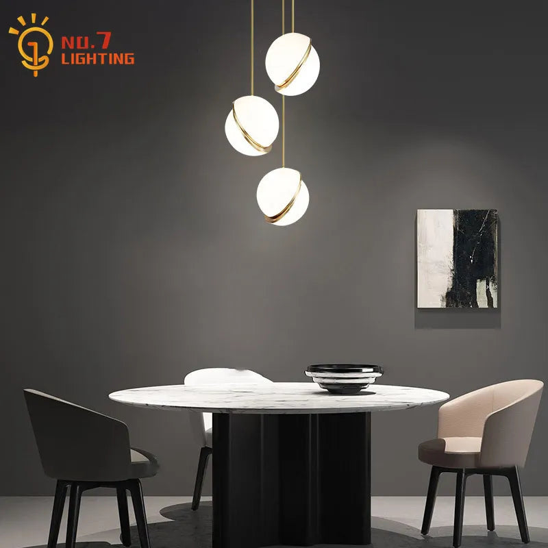 DecorBites™ Gold Lustre LED Pendant Lights for Living/Dining Room, Bedroom & Shop