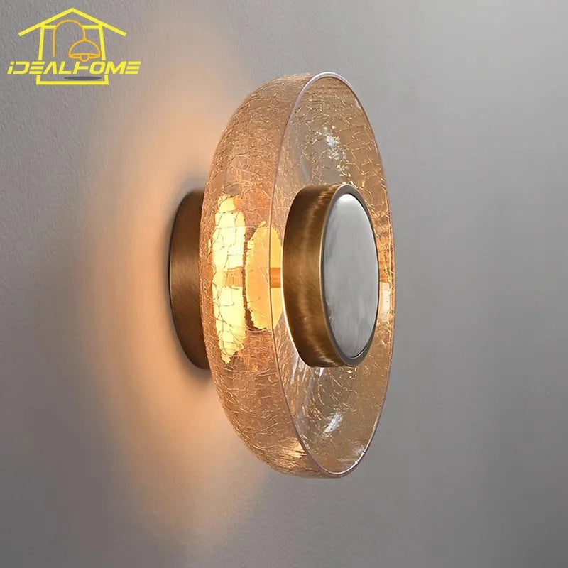 DecorBites™ Cracked Glass LED Wall Lamp Modern Minimalist Design for Home Decor
