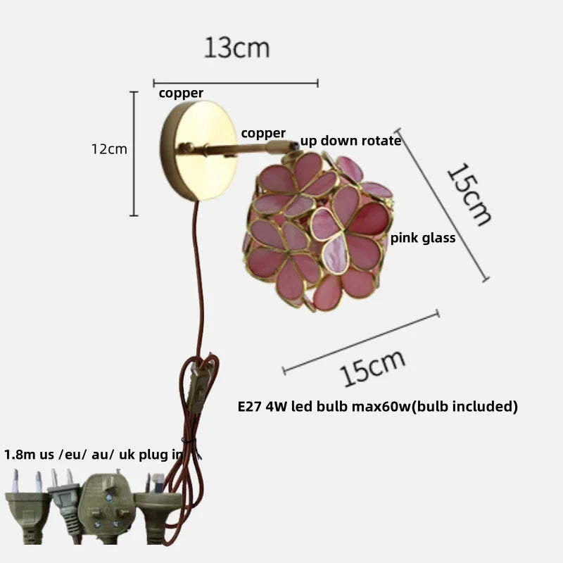 DecorBites™ Copper Wall Light with Pull Chain Switch, Modern Nordic Design