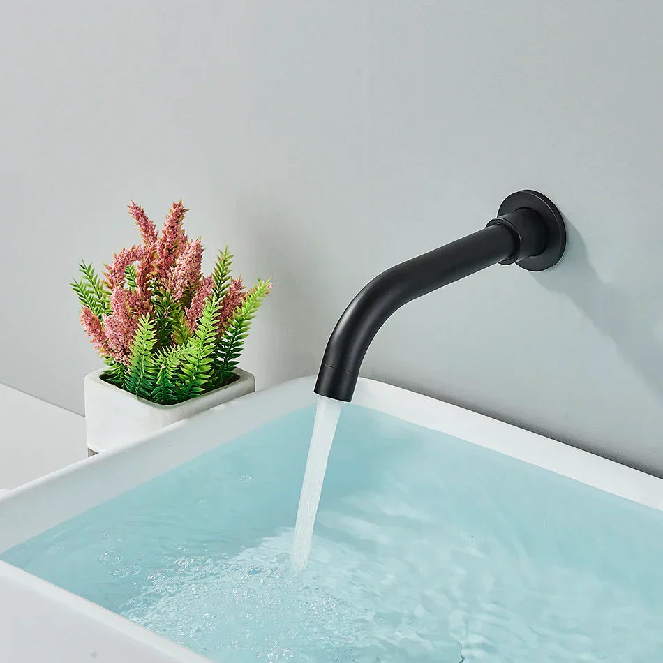 DecorBites™ Dual Handle Bathtub Faucet Set with Hand Sprayer and Wall Mount Spout