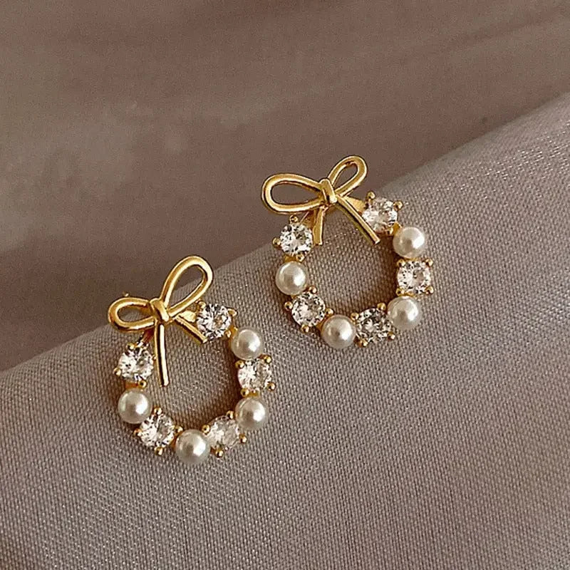 Fashion Korean Metal Elegant Hoop Earring Woman 2022 New Vintage Geometric Statement Earrings Jewelry Brincos Gift