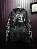 Y2K Sweatshirt for Women White Angel Themed Spike Print