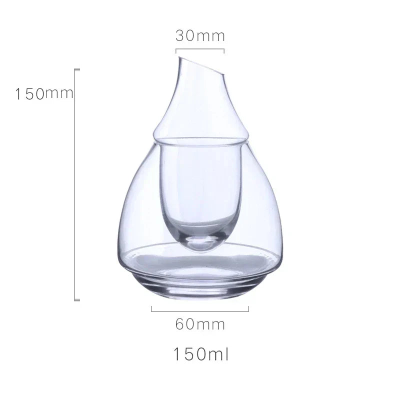 DecorBites™ Glass Wine Pot Transparent Sake Ice Jug Decanter Whiskey Dispenser