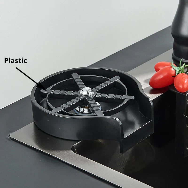 DecorBites™ Glass Rinser Faucet: Automatic Cup & Pitcher Washer for Kitchen Sink