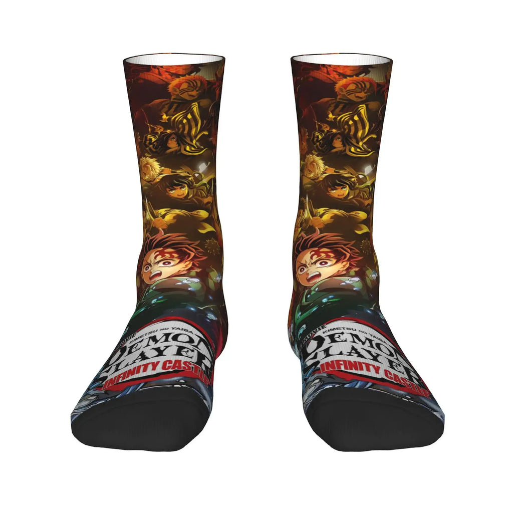 Demon Slayer Socks: Nezuko & Giyu Trendy Skateboard Style