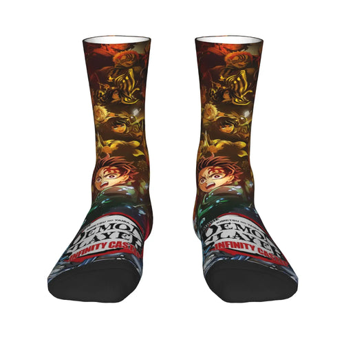 Demon Slayer Socks: Nezuko & Giyu Trendy Skateboard Style