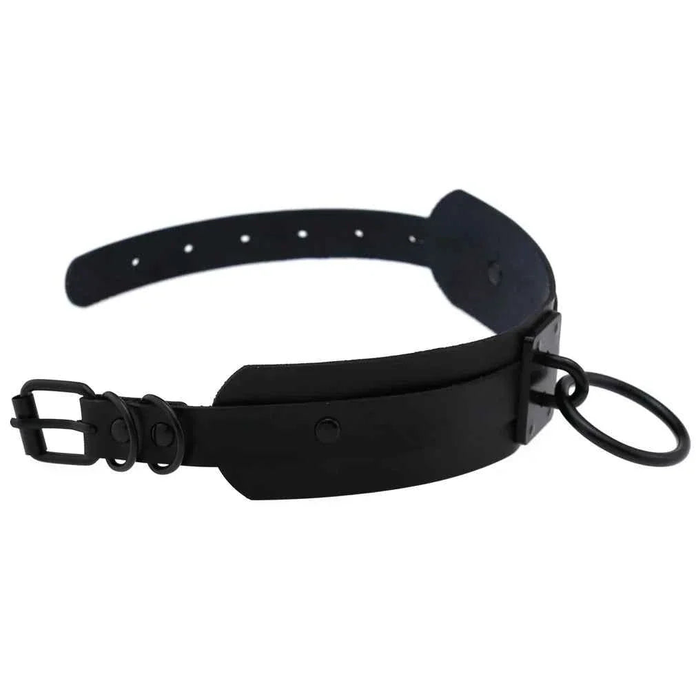 Metal Leather Choker Collar Goth Fashion Accessories
