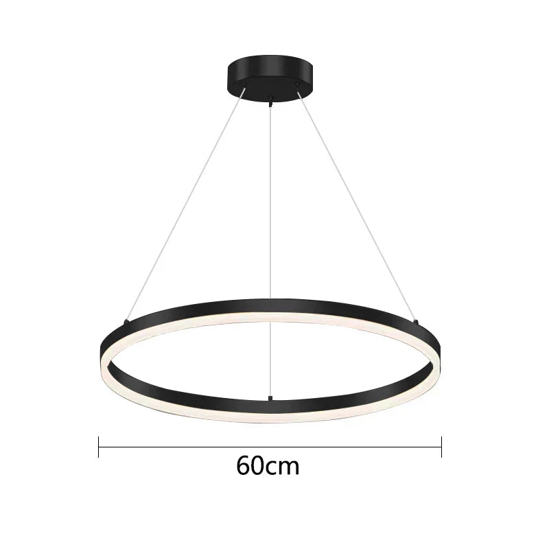 DecorBites™ Gold Ring Pendant Lights Circle Acrylic LED Ceiling Lamp