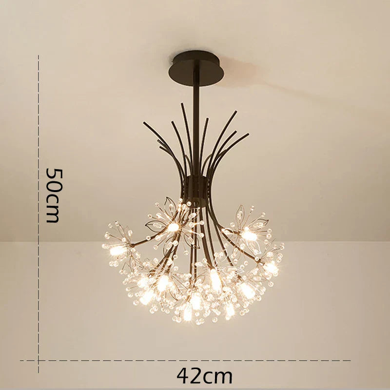 DecorBites™ Crystal Flower Pendant Chandelier with G4 Socket