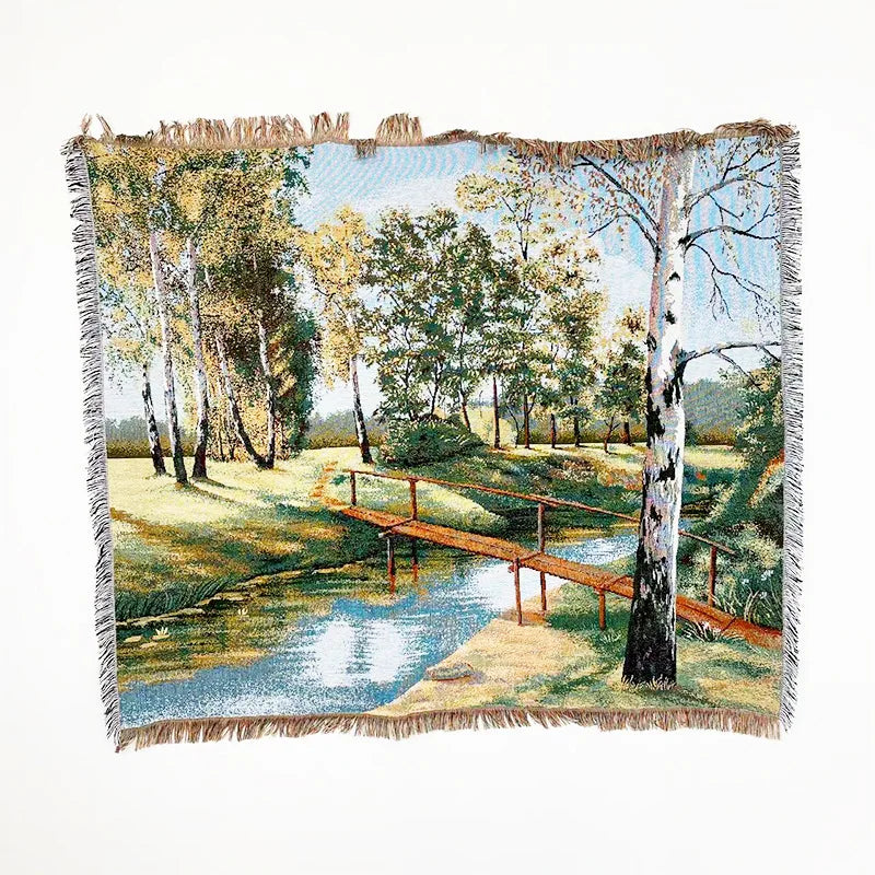 DecorBites™ Jacquard Sofa Blanket - Versatile Outdoor Picnic Mat & Bed Cover