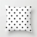 DecorBites™ Heart Stripe Pillow Cases | Black & White Polyester Cushion Covers