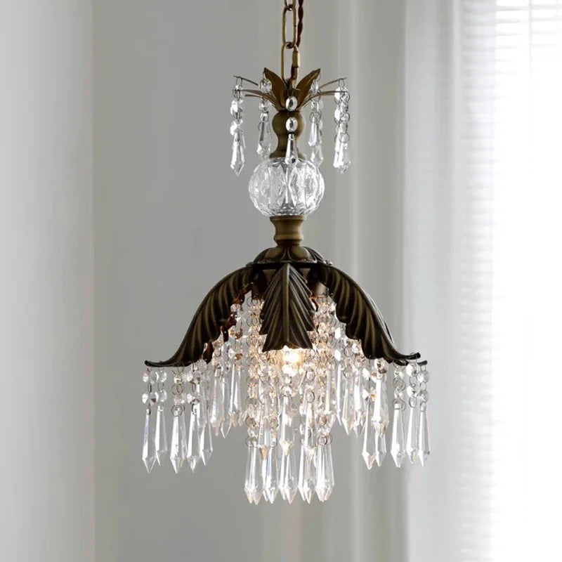 DecorBites™ French Countryside Brass Pendant Light Chandelier for Bedside, Hallway, Wardrobe