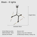 DecorBites™ Glass LED Chandelier Ceiling Light for Modern Nordic Design Home Decor