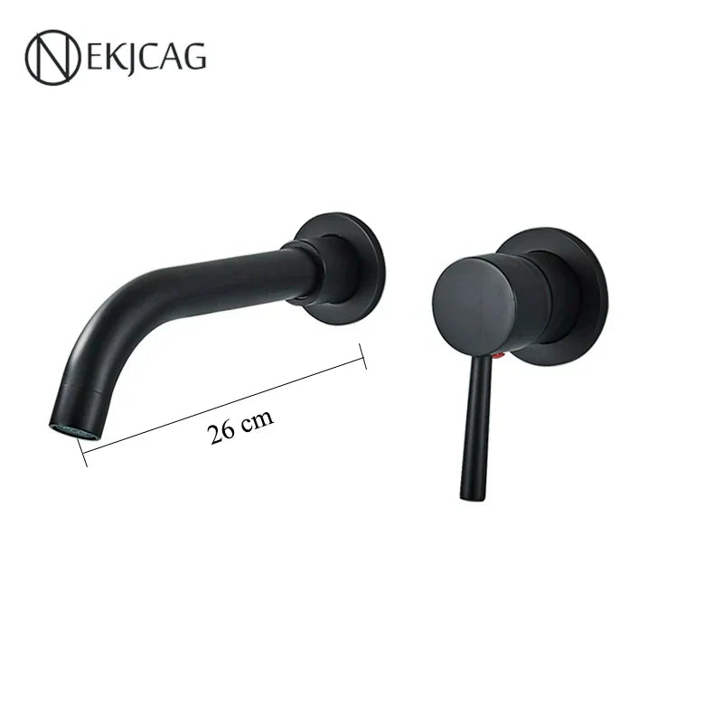 DecorBites™ Gold Basin Faucet: Single Handle, Hot & Cold Water, Matte Black Finish