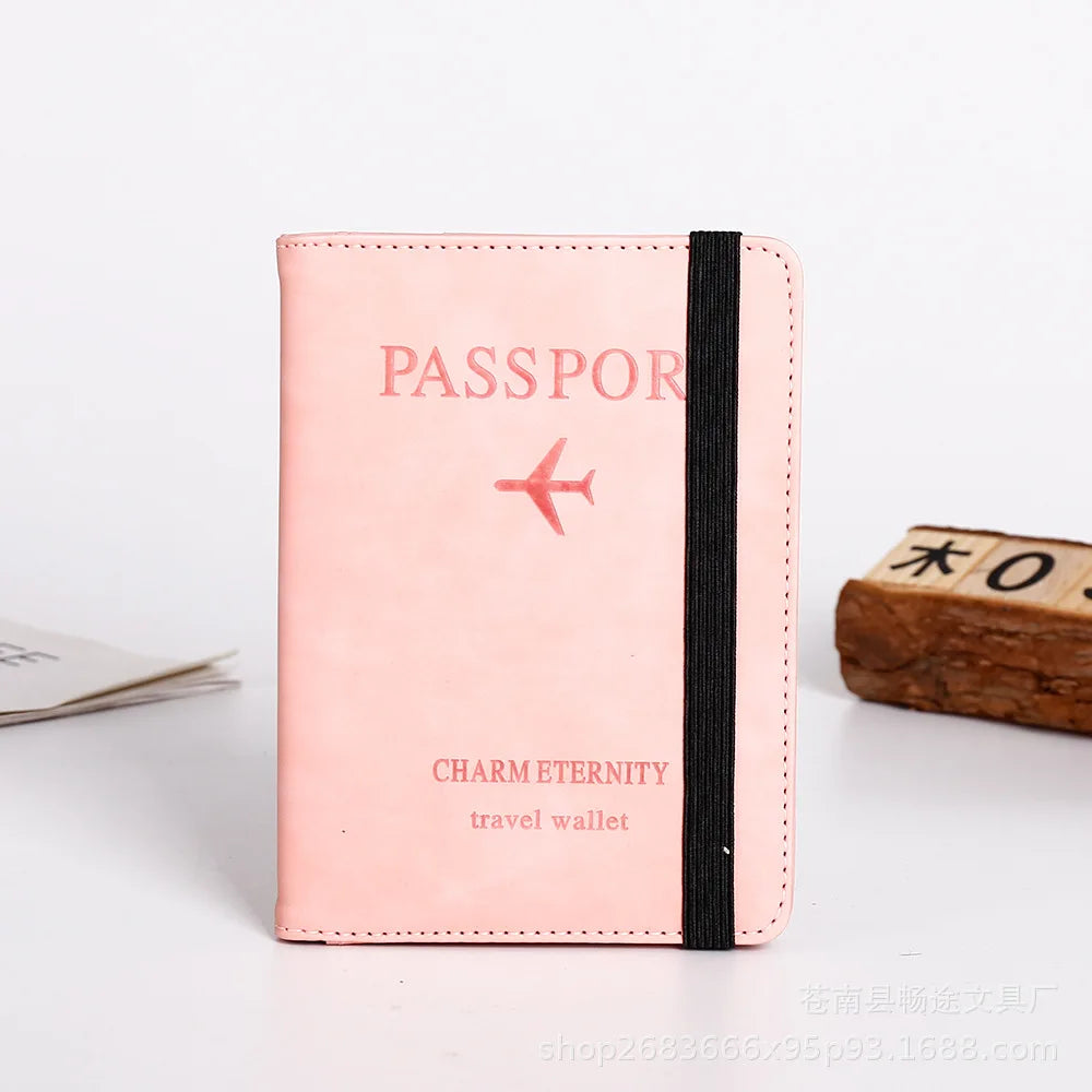 Men's PU Leather Passport Wallet, Travel Card & Business Card Holder