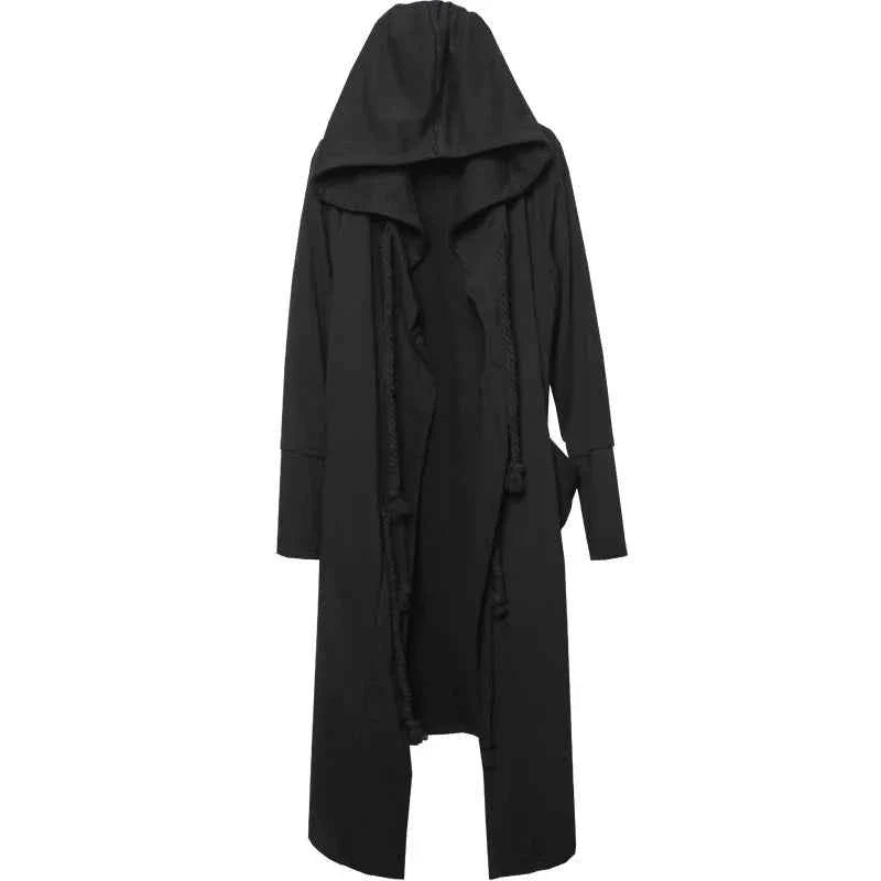 Men's Large Size Windbreaker Gothic Style Hoodie Long