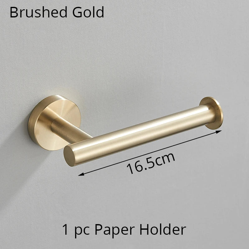 DecorBites™ Bathroom Hardware Set Shelf Paper Holder Hook Towel Rack Ring Bath Accessories