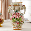 DecorBites™ Elephant Vase: European Style Ceramic Home Decor for Living Room, Table, and Porch