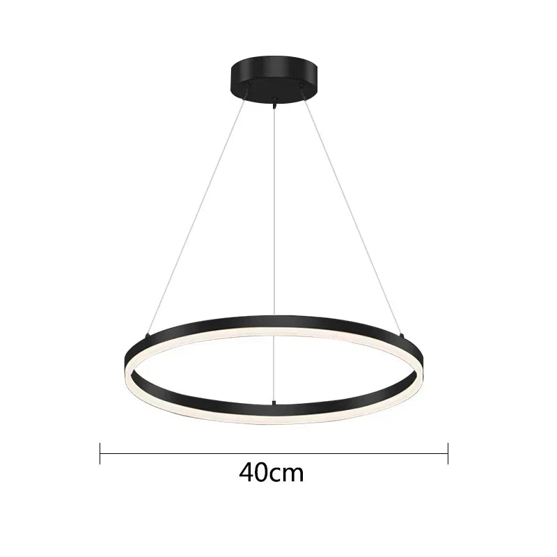DecorBites™ Gold Ring Pendant Lights Circle Acrylic LED Ceiling Lamp