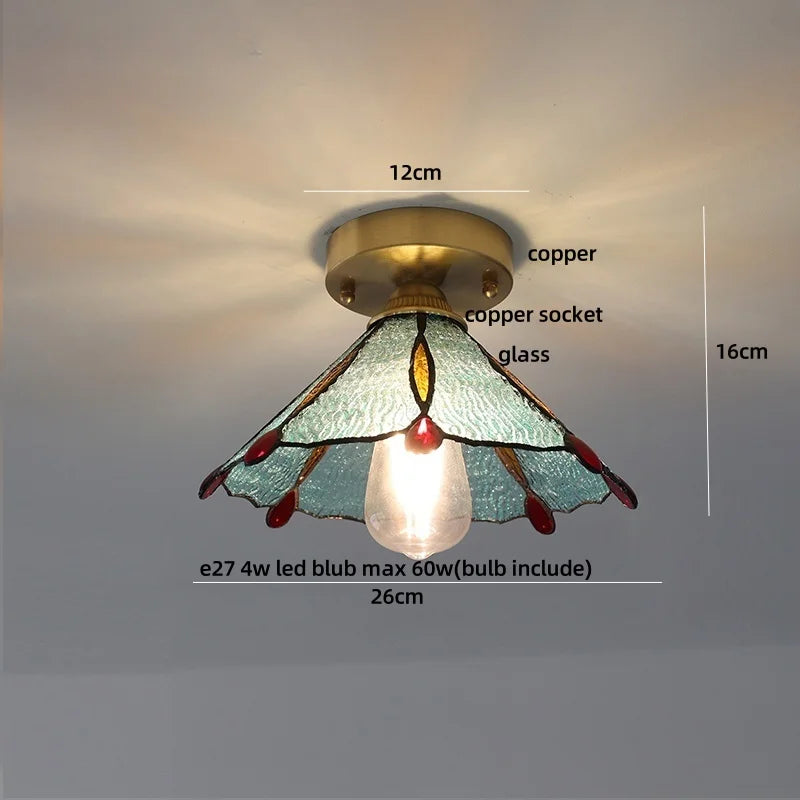 DecorBites™ Glass LED Ceiling Lamp Iron Base Nordic Modern Simple Design
