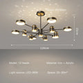 DecorBites™ LED Chandelier: Modern Smart Remote Ceiling Light for Living Room Bedroom Dining Kitchen