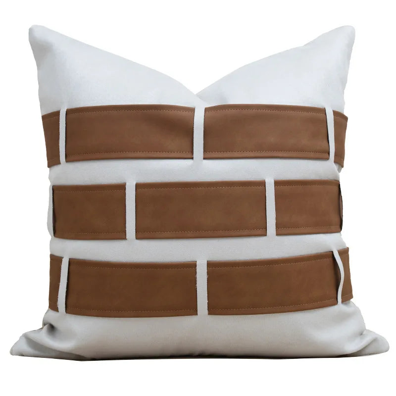 DecorBites™ Italian Light Luxury Brown Cushion Cover for Sophisticated Home Decor.