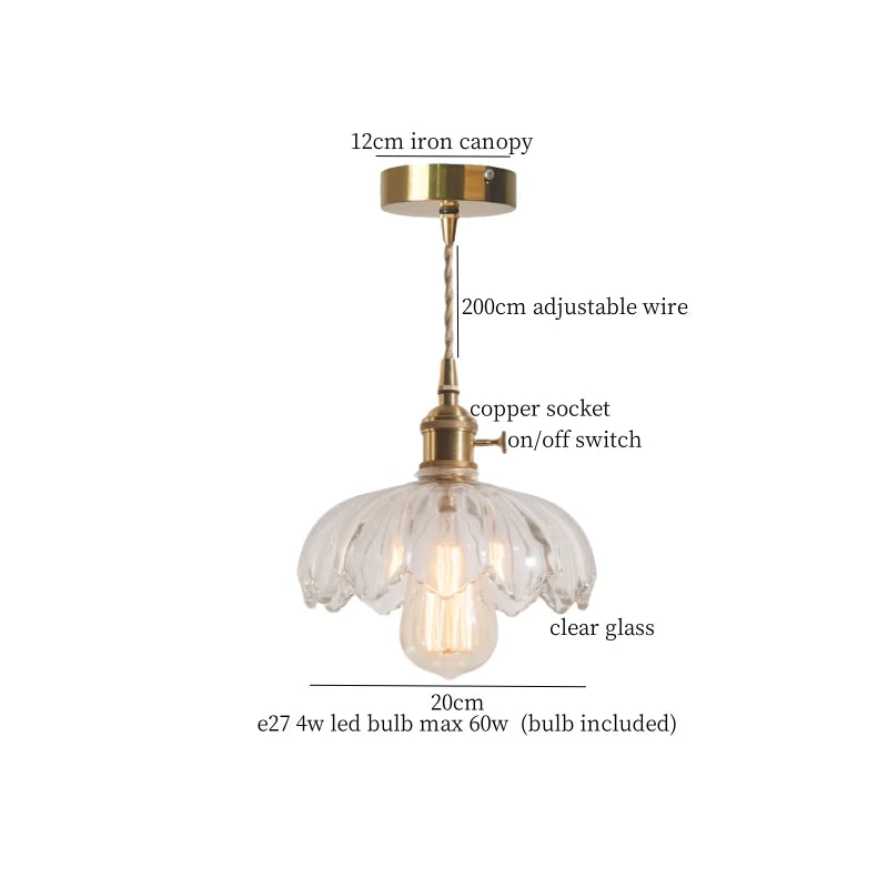 DecorBites™ Green Glass LED Pendant Light Fixture - Modern Nordic Hanging Lamp