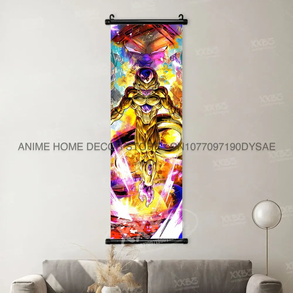 Dragon Ball Posters: Goku & Vegeta Hanging Scroll Wall Art